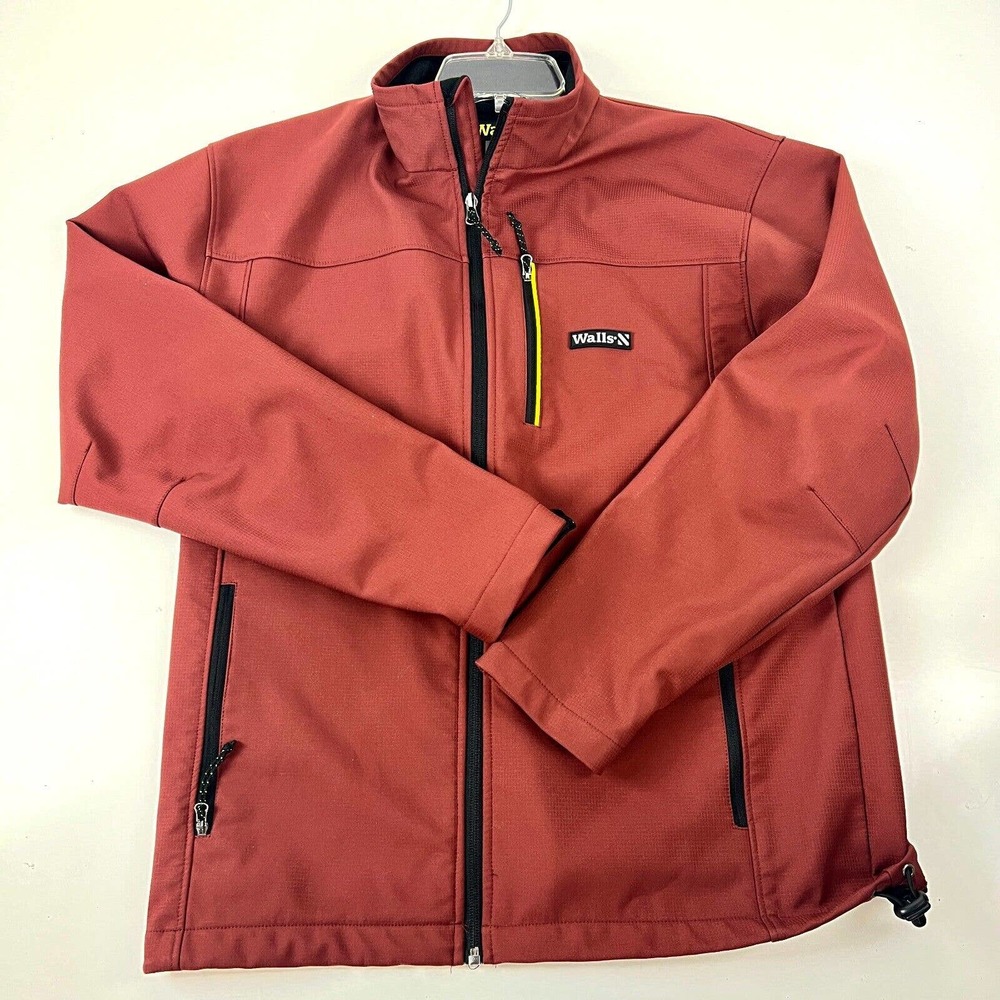 Walls Ripstop Softshell Jacket Wine Medium Men's Polyester Full Zip Long Sleeve